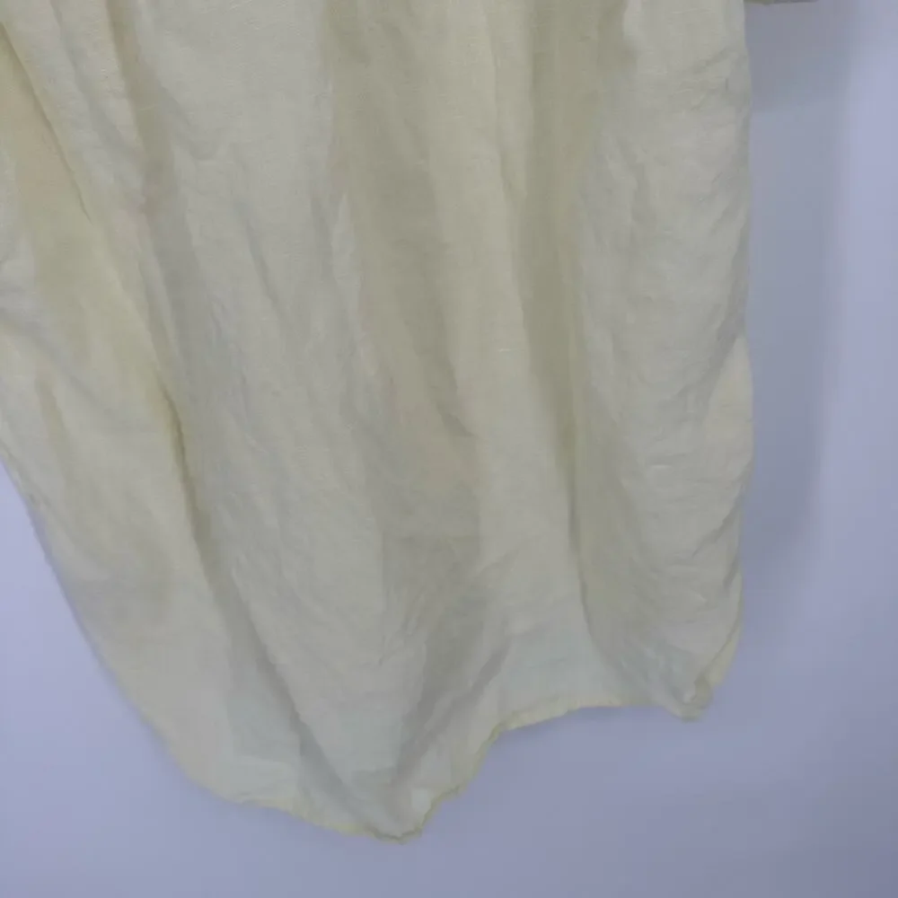 J. Crew Relaxed-fit short-sleeve Baird McNutt Irish linen shirt Butter Yellow M